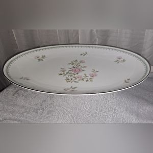 Noritake China Oval 14" Serving Plater in the Jardine #6208 Pattern
